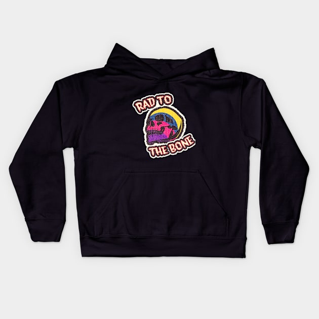 Rad To The Bone Kids Hoodie by retroready